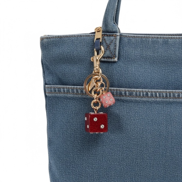 •Roll the Glam• Colorful Sparkle Dice Game Bag Charm - Picture 3 of 3